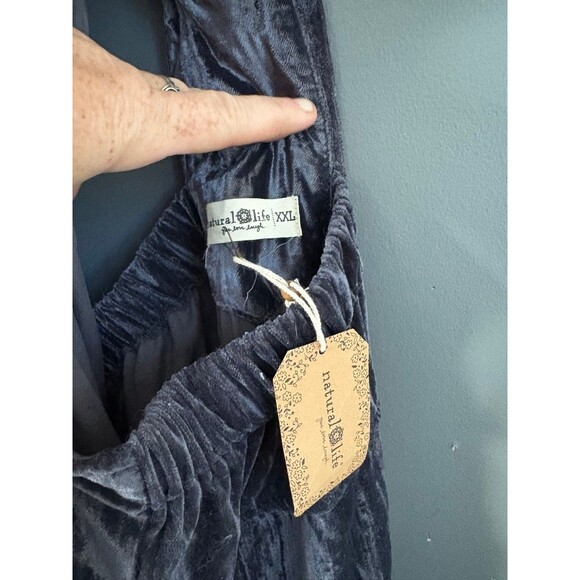 Natural life size xxl gray velvet Jumpsuit overalls - Picture 5 of 8